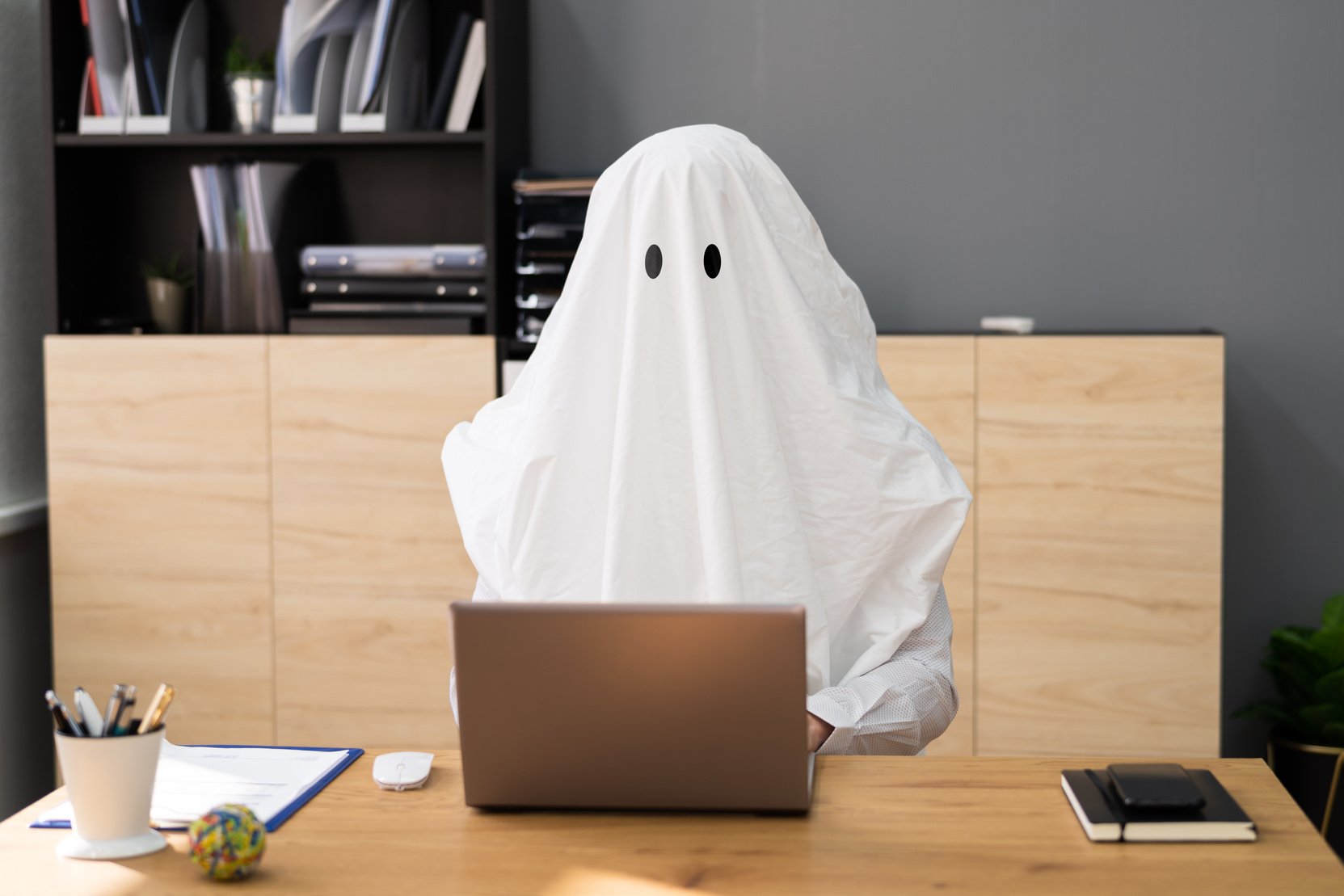 Ghostwriter In Office. Creative Ghost Writer